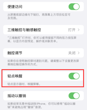 怀集苹果授权维修站分享iPhone轻点无法唤醒怎么办 