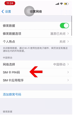 怀集苹果14维修网分享如何给iPhone14的SIM卡设置密码 