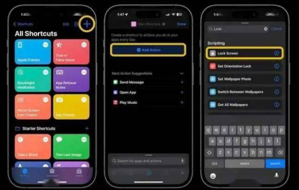 怀集苹果14锁屏维修店分享iPhone14升级iOS16.4后如何创建锁屏快捷方式 