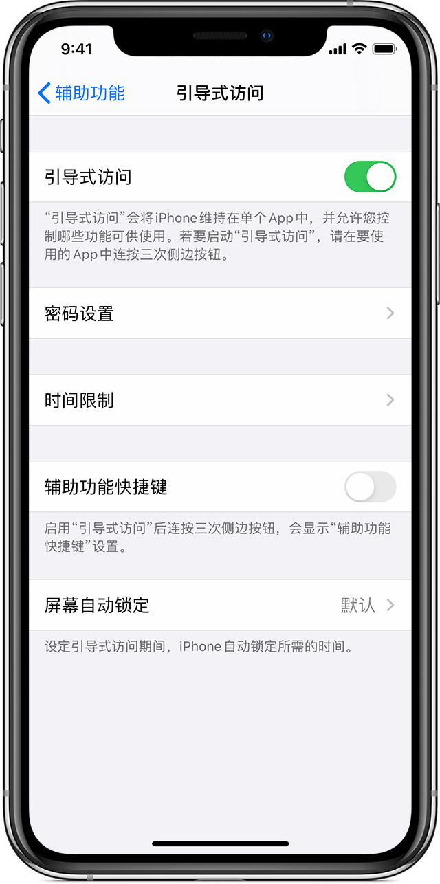 怀集苹果手机维修分享如何在 iPhone 上退出引导式访问 