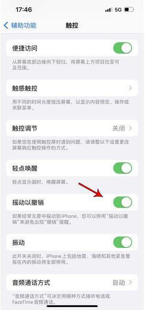 怀集苹果手机维修分享iPhone手机如何设置摇一摇删除文字 