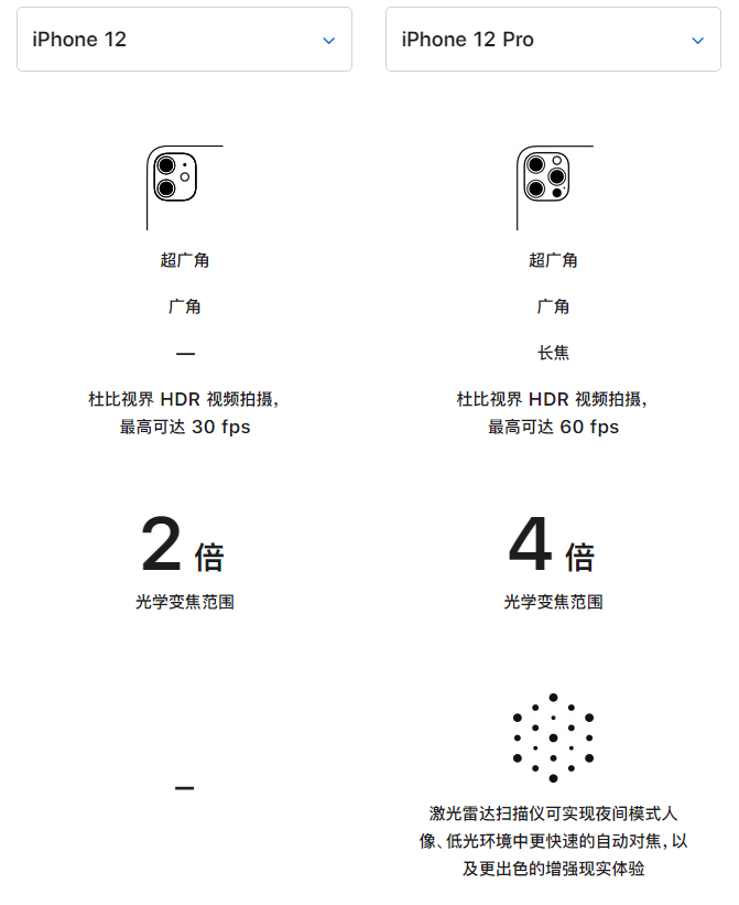 怀集苹果手机维修分享苹果 iPhone 12 与 iPhone 12 Pro 选哪款 